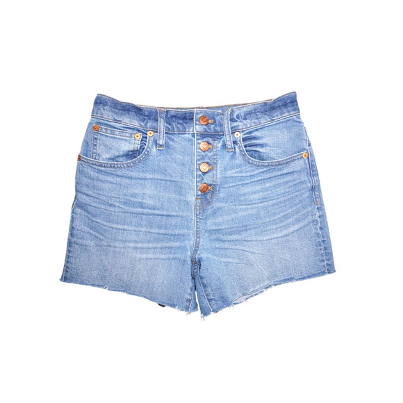 Madewell High-Rise Button Fly Denim Shorts – Size 25 - Picture 1 of 9